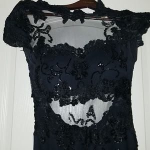 Sequin backless jumpsuit. Size 0